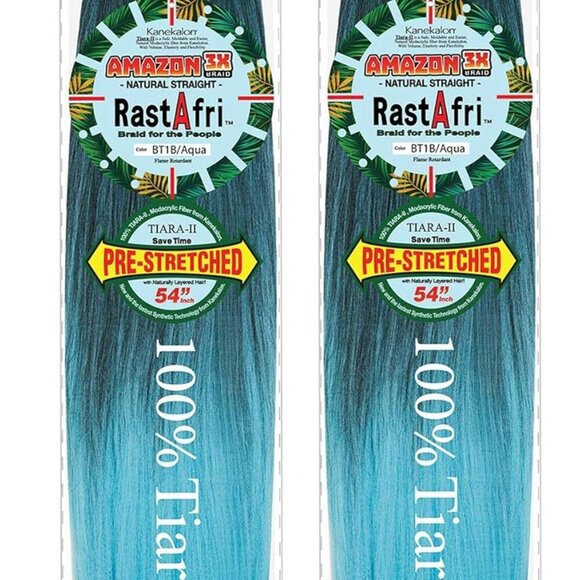 Amazon 3X Braid 54" Pre-stretched [2 PACK] BT1B/AQUA - Picture 1 of 5